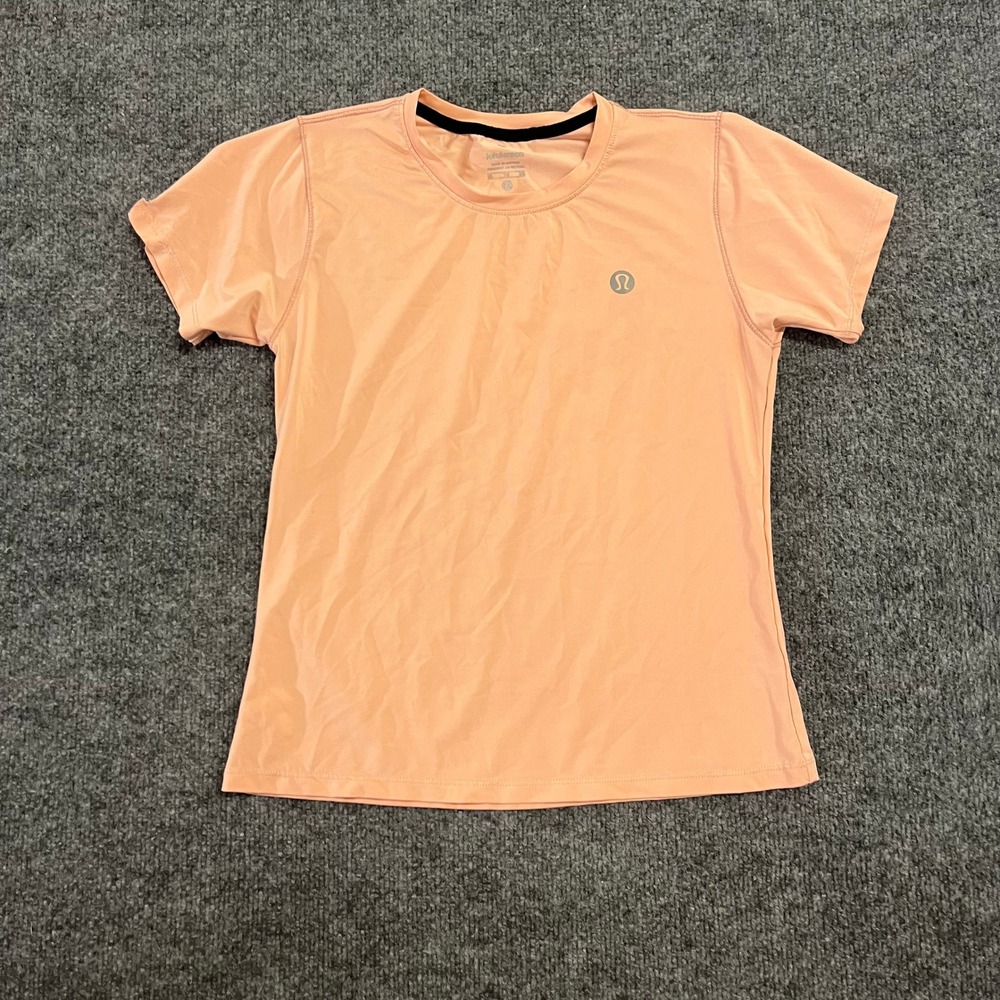 Lululemon T-Shirt Womens Size XL Peach Orange Short Sleeve Athletic Yoga Gym